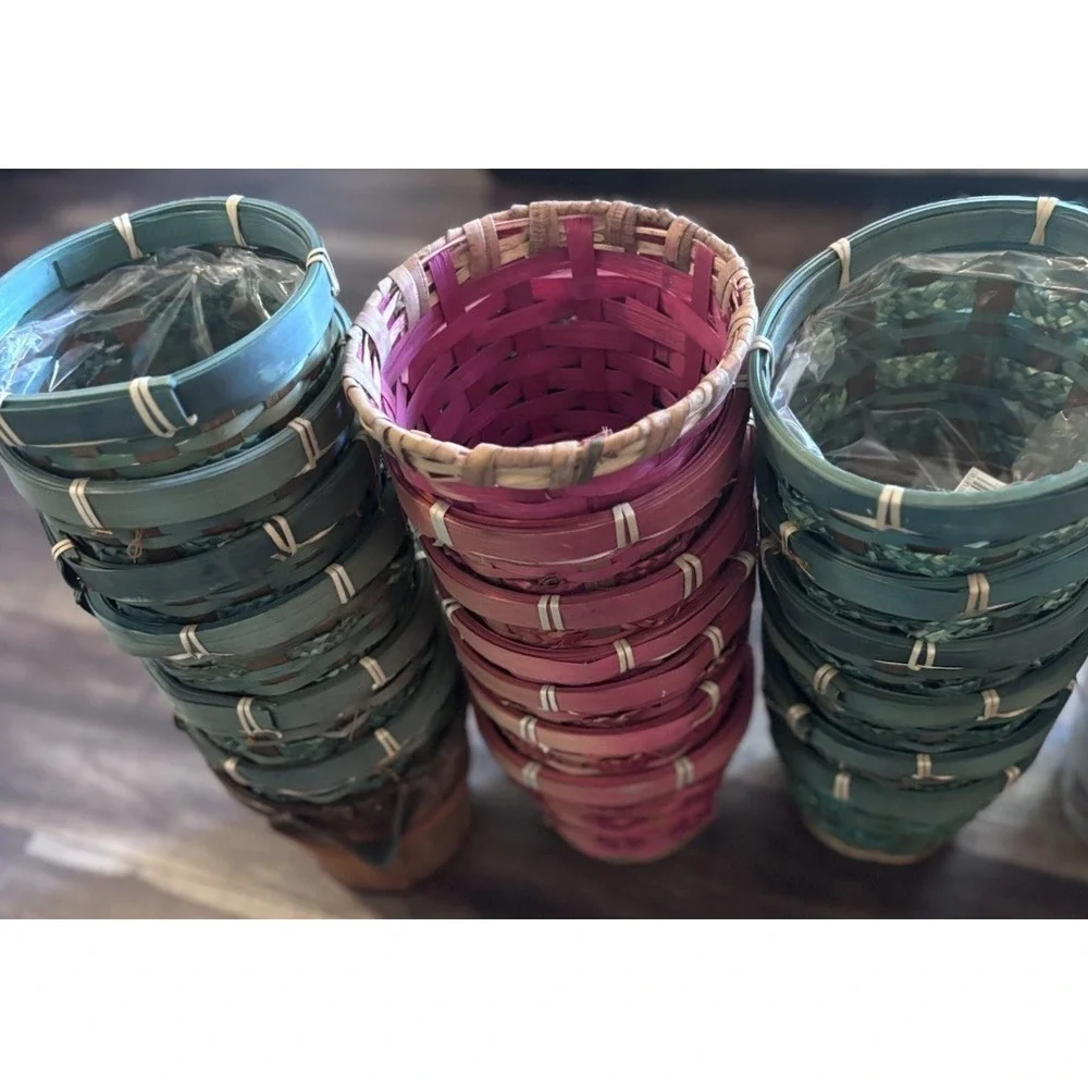 HUGE LOT 30 Small to Medium Vintage Wicker Woven Gathering Floral Baskets‎ NEW!